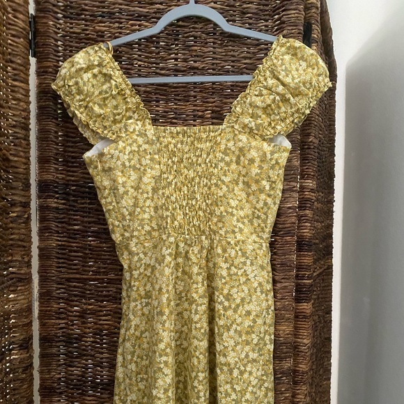 Zara Yellow Printed Mini Dress XS - Picture 5 of 14